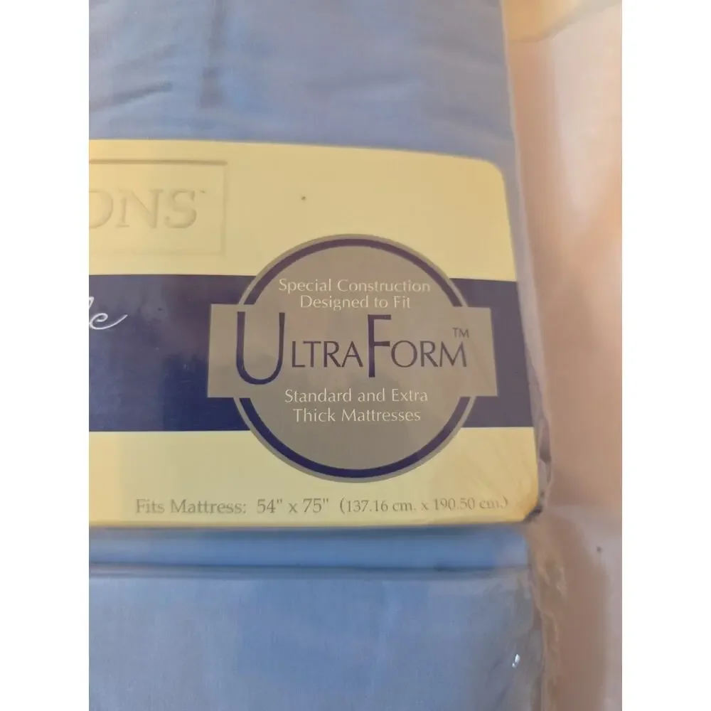 Vintage Color Forum Smooth Touch Percale Full Fitted And Flat Sheets Blue USA